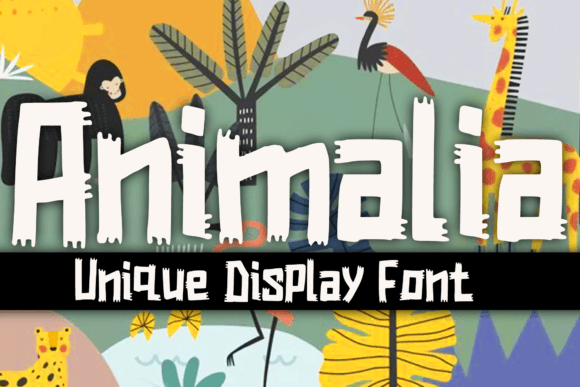 Animalia: A Versatile Display Font for Creative and Commercial Use