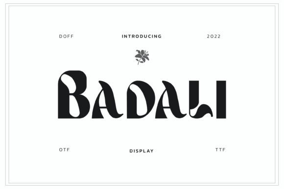 Badali: A Modern Display Font for Elegance and Branding