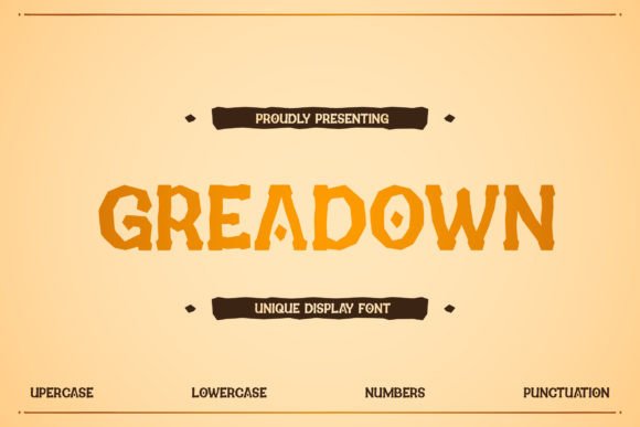 Greadown: A Vintage-Inspired Font for Creative Expression