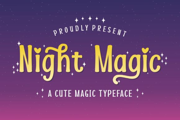 Night Magic: A Whimsical Display Font for Creative Projects