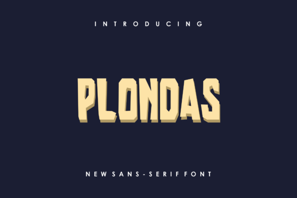 Plondas: A Bold Display Font for Dynamic Design Projects
