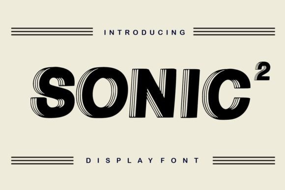 Sonic 2: A Bold Display Font for Creative Designs