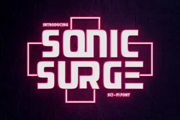 Sonic Surge: A Bold, Futuristic Font for Modern Design